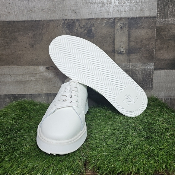 LAUREN RALPH LAUREN Angeline Leather Sneakers With Sherpa Size 11 - Picture 8 of 11